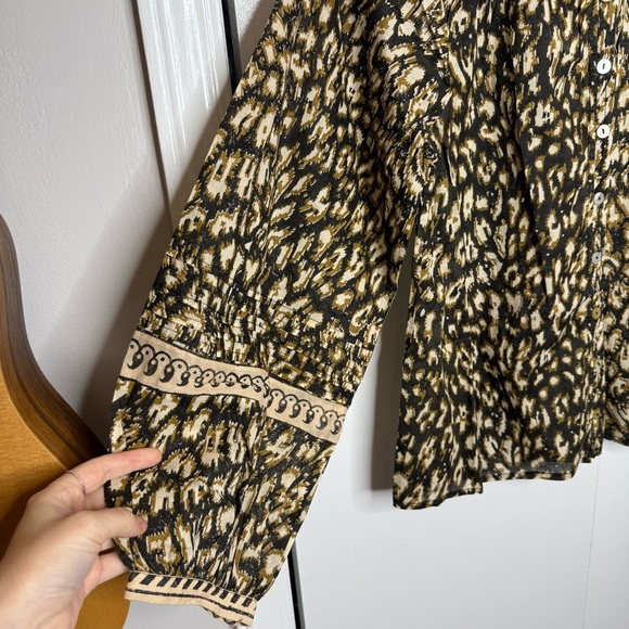 Cleobella Alicia Blouse Long Sleeve Organic Cotton Pattern - Small NWT - Picture 5 of 10